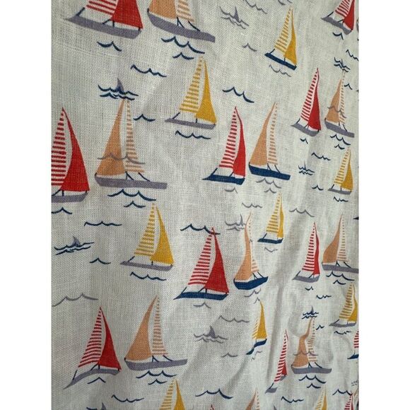 Cynthia Rowley Women's Linen Sailboat Boxy Tee 1X - Picture 7 of 7